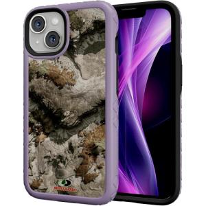 cellhelmet Fortitude Case for iPhone 14 Pro Max | MagSafe Compatible | Dual Protection | Drop Test Certified | Shockproof Durable iPhone 14 Pro Max Mossy Oak Case | Bottomland in Onyx Black(Terra Gila | Lilac Blossom Purple)