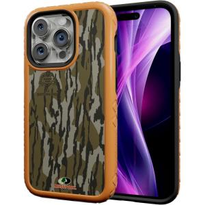 cellhelmet Fortitude Case for iPhone 14 Pro Max | MagSafe Compatible | Dual Protection | Drop Test Certified | Shockproof Durable iPhone 14 Pro Max Mossy Oak Case | Bottomland in Onyx Black(Bottomland Orig | Burnt Orange)