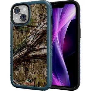 cellhelmet Fortitude Case for iPhone 14 Pro Max | MagSafe Compatible | Dual Protection | Drop Test Certified | Shockproof Durable iPhone 14 Pro Max Mossy Oak Case | Bottomland in Onyx Black(Country DNA | Deep Sea Blue)