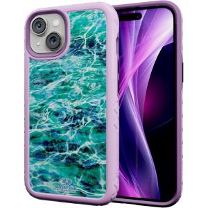 cellhelmet Fortitude Case for iPhone 14 Pro Max | MagSafe Compatible | Dual Protection | Drop Test Certified | Shockproof Durable iPhone 14 Pro Max Mossy Oak Case | Bottomland in Onyx Black(Agua Seafoam | Lilac Blossom Purple)