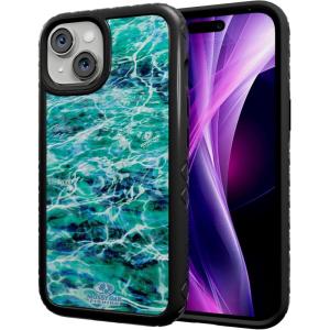 cellhelmet Fortitude Case for iPhone 14 Pro Max | MagSafe Compatible | Dual Protection | Drop Test Certified | Shockproof Durable iPhone 14 Pro Max Mossy Oak Case | Bottomland in Onyx Black(Agua Seafoam | Onyx Black)