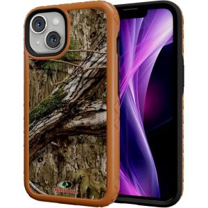 cellhelmet Fortitude Case for iPhone 14 Pro Max | MagSafe Compatible | Dual Protection | Drop Test Certified | Shockproof Durable iPhone 14 Pro Max Mossy Oak Case | Bottomland in Onyx Black(Country DNA | Burnt Orange)