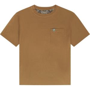 Mossy Oak Cottrell Camp Men’s T-Shirts with Pocket | 100% Cotton, Pre-Shrunk & Peached Fabric with 2-Way Stretch Casual Shirt(Autumn)