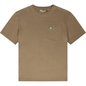 Mossy Oak Cottrell Camp Men’s T-Shirts with Pocket | 100% Cotton, Pre-Shrunk & Peached Fabric with 2-Way Stretch Casual Shirt(Bark)