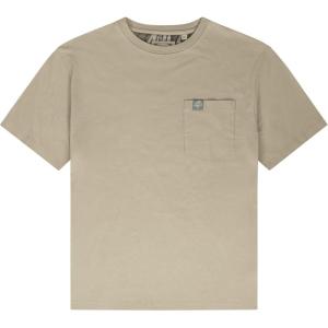 Mossy Oak Cottrell Camp Men’s T-Shirts with Pocket | 100% Cotton, Pre-Shrunk & Peached Fabric with 2-Way Stretch Casual Shirt(Dirt)