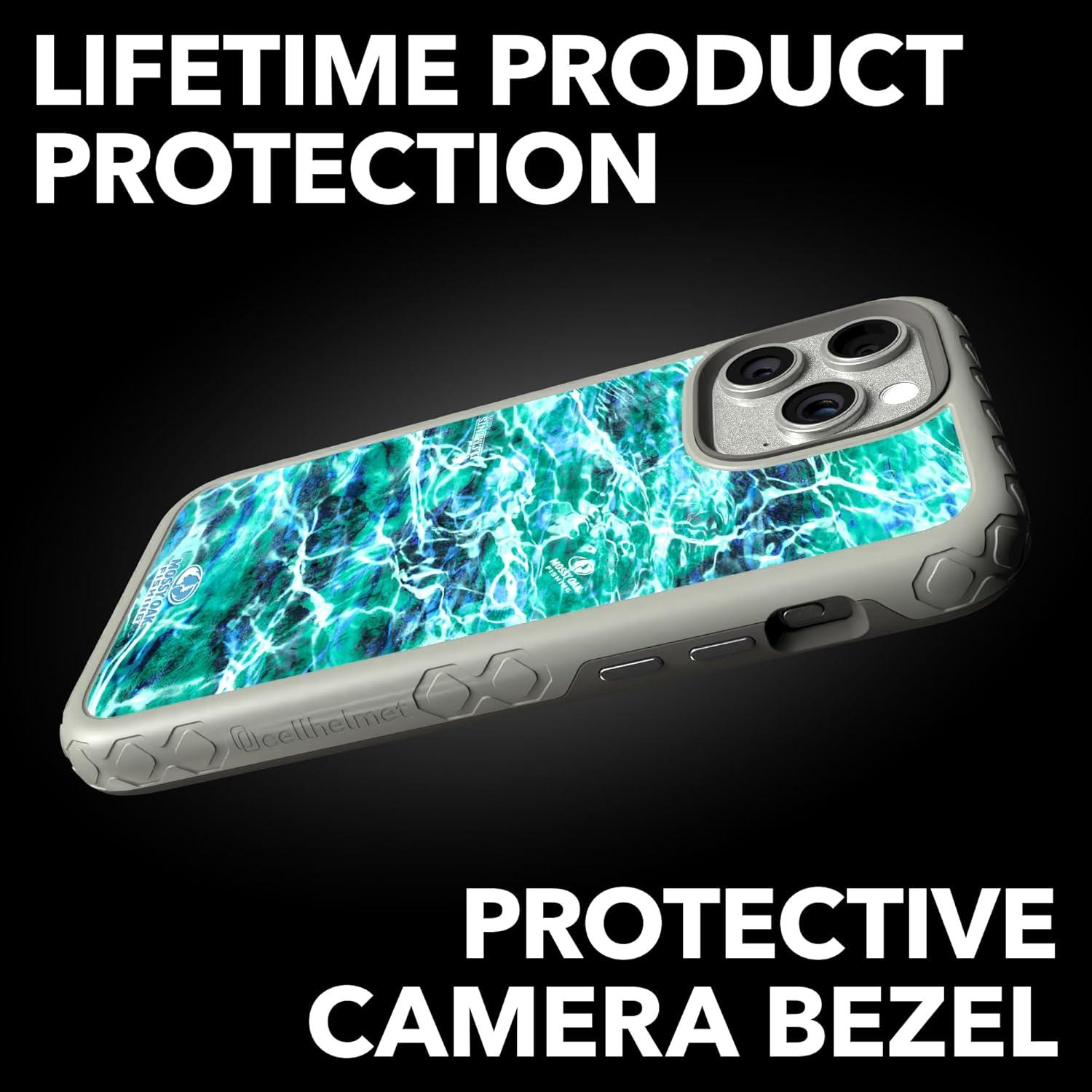 image:imagecellhelmet Mossy Oak Agua Seafoam DualLayer Case in Gray Designed for iPhone 13 Pro Max Shock amp Drop Proof Durable As Seen on Shark Tank
