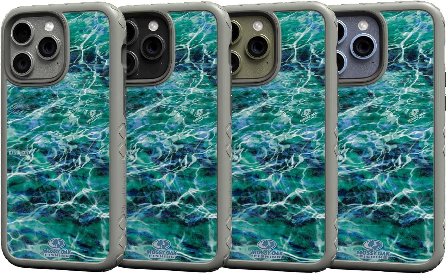 image:imagecellhelmet Mossy Oak Agua Seafoam DualLayer Case in Gray Designed for iPhone 13 Pro Max Shock amp Drop Proof Durable As Seen on Shark Tank
