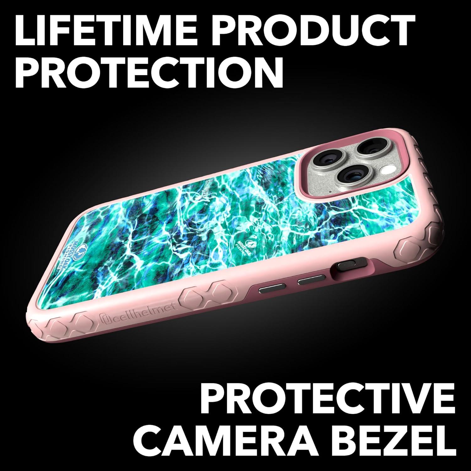 image:imagecellhelmet Mossy Oak Agua Seafoam DualLayer Case in Pink Magnolia Designed for iPhone 13 Pro Max Shock amp Drop Proof Durable As Seen on Shark Tank