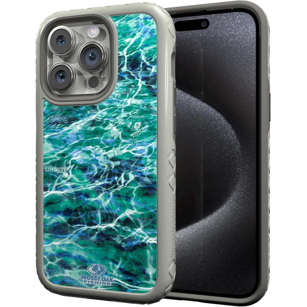 image:imagecellhelmet Mossy Oak Agua Seafoam DualLayer Case in Gray Designed for iPhone 13 Pro Max Shock amp Drop Proof Durable As Seen on Shark Tank