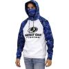 Mossy Mossy Oak Mens Fishing Hoodie, UV SPF Sun Protection Camo Fishing Sweatshirt with Face Mask Gaiter, XX-Large, Marlin Blue
