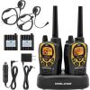 Midland GXT1050VP4 GMRS Two-Way Radio (50-Channel, Long Range, 142 Privacy Codes, SOS, NOAA, Rechargeable Nickle Battery, Mossy Oak Camo, 2-Pack)(Black/Yellow)