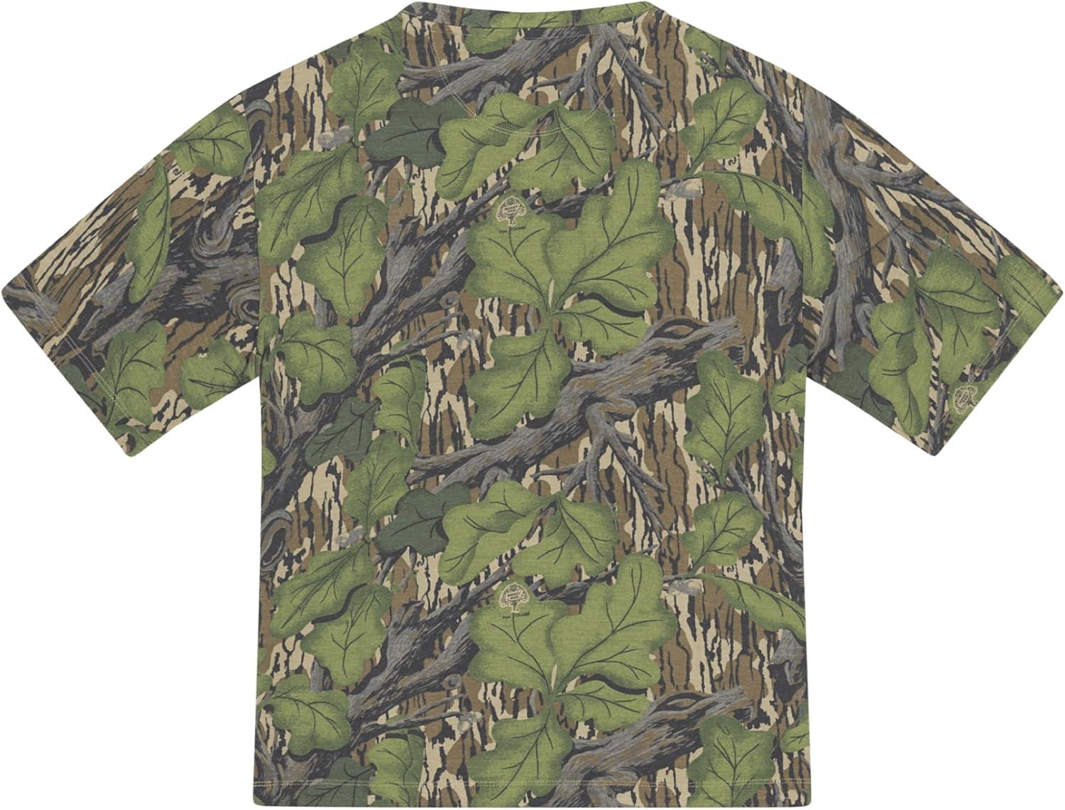 image:imageMossy Oak Tombigbee Light Henley Shirt for Men with Pocket Outdoor Fishing amp Travel Tee Casual Mens Camp TShirt S3XLFull Foliage