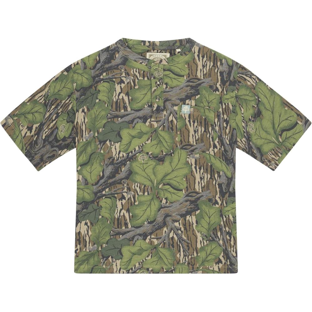 image:imageMossy Oak Tombigbee Light Henley Shirt for Men with Pocket Outdoor Fishing amp Travel Tee Casual Mens Camp TShirt S3XLFull Foliage