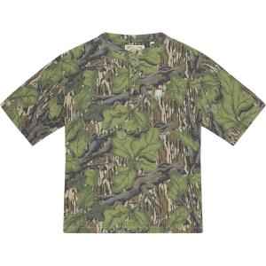 Mossy Oak Tombigbee Light Henley Shirt for Men with Pocket | Outdoor Fishing & Travel Tee | Casual Men’s Camp T-Shirt (S–3XL)(Full Foliage)