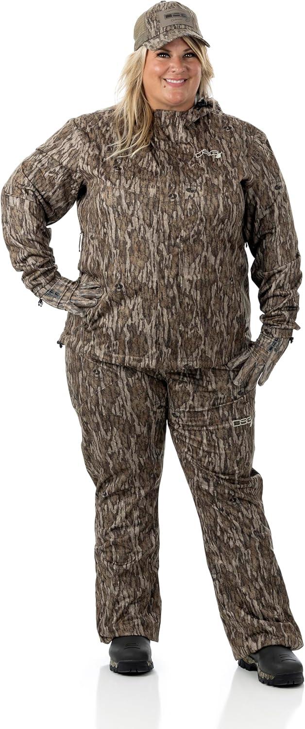 image:imageDSG Outerwear Womens Nova Rain Pants Waterproof Breathable Lightweight Hunting amp Outdoor PantsMossy Oak Bottomland New