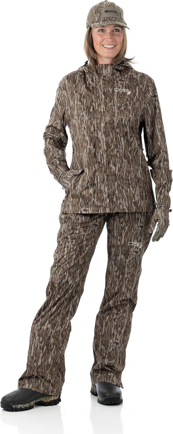image:imageDSG Outerwear Womens Nova Rain Pants Waterproof Breathable Lightweight Hunting amp Outdoor PantsMossy Oak Bottomland New