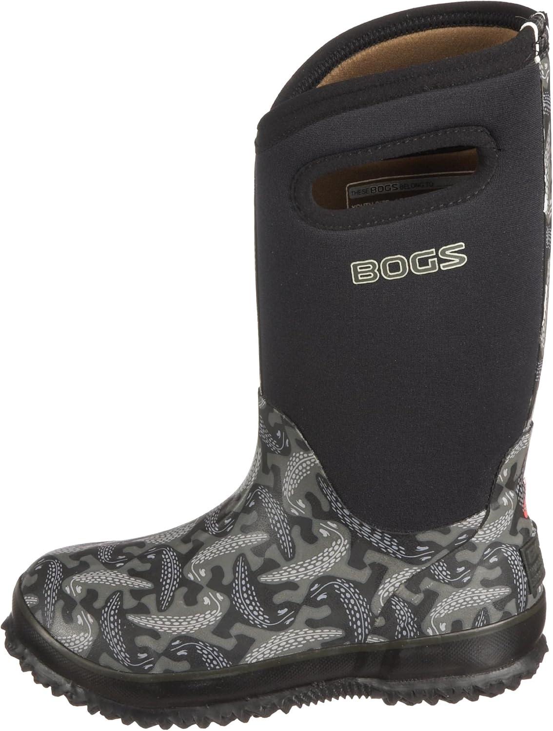 image:imageBOGS unisexchild Classic High Waterproof Insulated Rubber Neoprene Rain BootSnow BootSalamander PrintBlackMulti