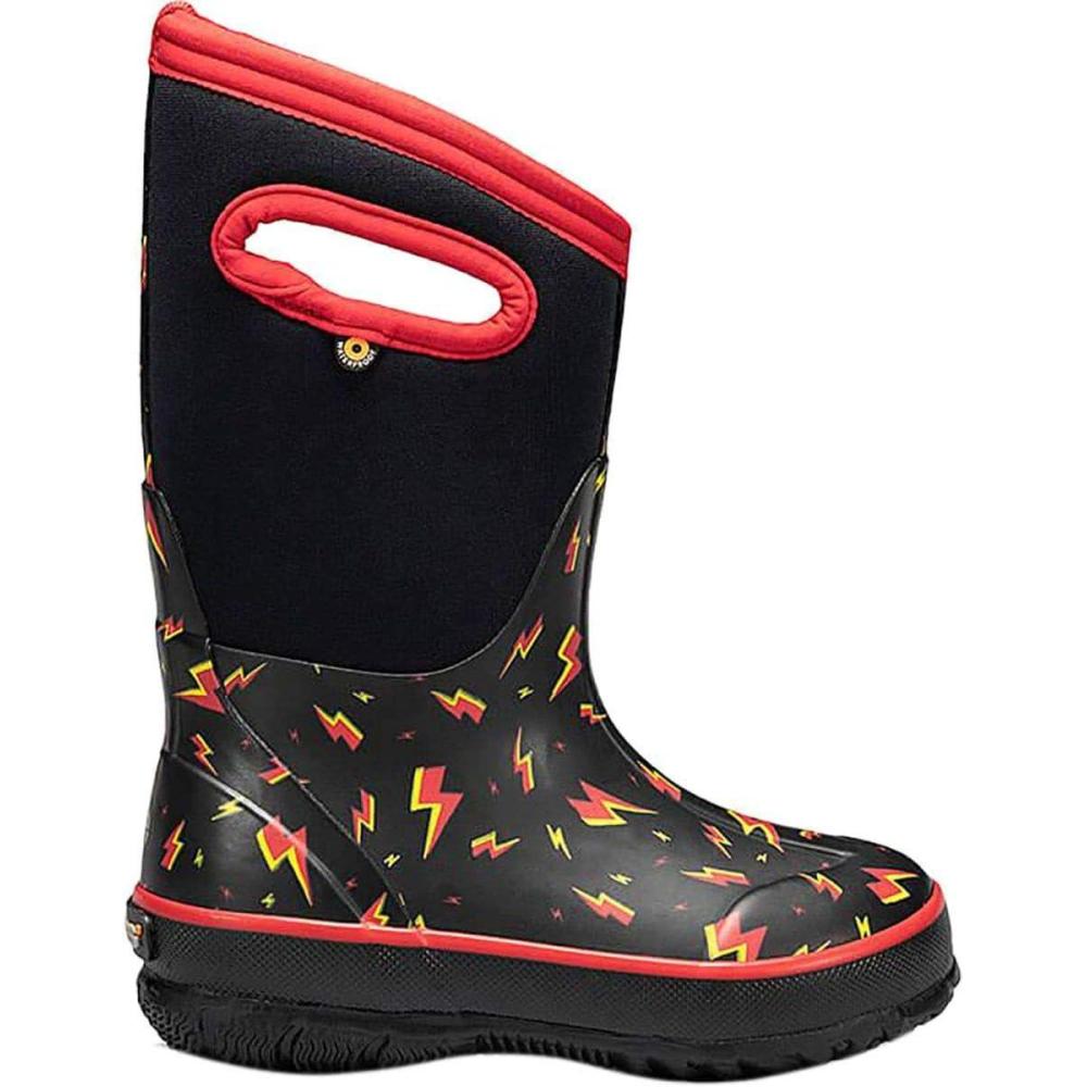 image:imageBOGS unisexchild Classic High Waterproof Insulated Rubber Neoprene Rain BootSnow BootLightningblack
