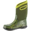 BOGS unisex-child Classic High Waterproof Insulated Rubber Neoprene Rain BootSnow Boot(Axel Print/Moss/Multi)
