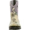 BOGS unisex-child Classic High Waterproof Insulated Rubber Neoprene Rain BootSnow Boot(Garden Print/Purple/Multi)