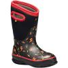 BOGS unisex-child Classic High Waterproof Insulated Rubber Neoprene Rain BootSnow Boot(Lightning-black)