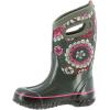 BOGS unisex-child Classic High Waterproof Insulated Rubber Neoprene Rain BootSnow Boot(Pansies Print/Dark Gray/Multi)