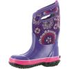 BOGS unisex-child Classic High Waterproof Insulated Rubber Neoprene Rain BootSnow Boot(Pansies Print/Purple/Multi)