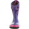 BOGS unisex-child Classic High Waterproof Insulated Rubber Neoprene Rain BootSnow Boot(Pansies Print/Purple/Multi)