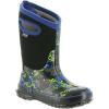BOGS unisex-child Classic High Waterproof Insulated Rubber Neoprene Rain BootSnow Boot(Axel Print – Black Multi)