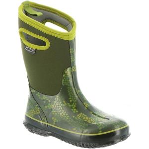 BOGS unisex-child Classic High Waterproof Insulated Rubber Neoprene Rain BootSnow Boot(Axel Print/Moss/Multi)