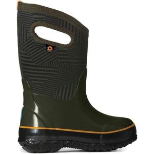 BOGS unisex-child Classic High Waterproof Insulated Rubber Neoprene Rain BootSnow Boot(Phaser Print/Moss/Multi)