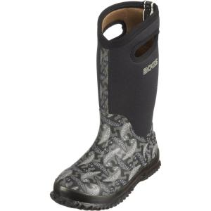 BOGS unisex-child Classic High Waterproof Insulated Rubber Neoprene Rain BootSnow Boot(Salamander Print/Black/Multi)