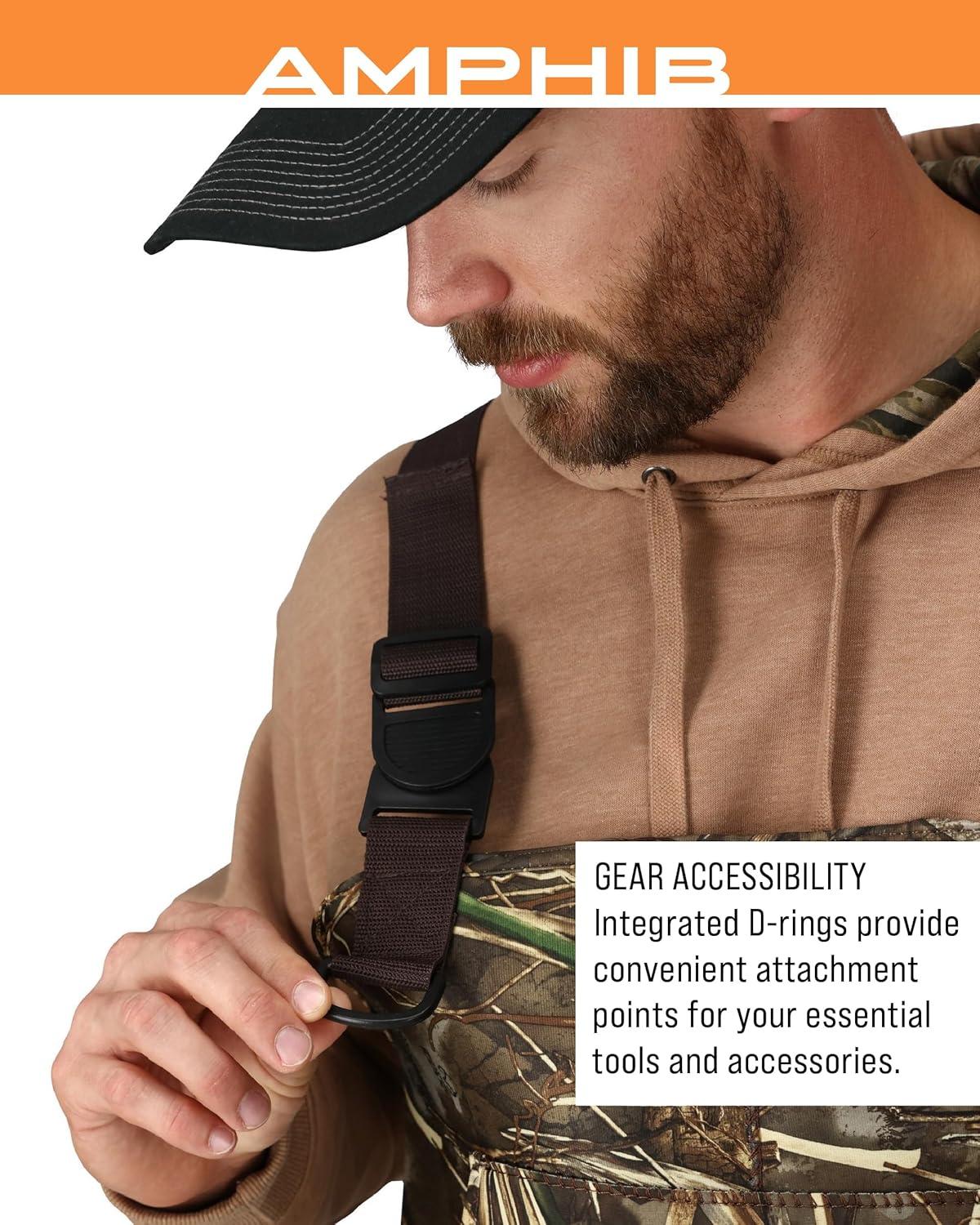 image:imageFROGG TOGGS Amphib Neoprene Bootfoot Waterproof Fishing Camo Chest Wader for FishingRealtree Max7