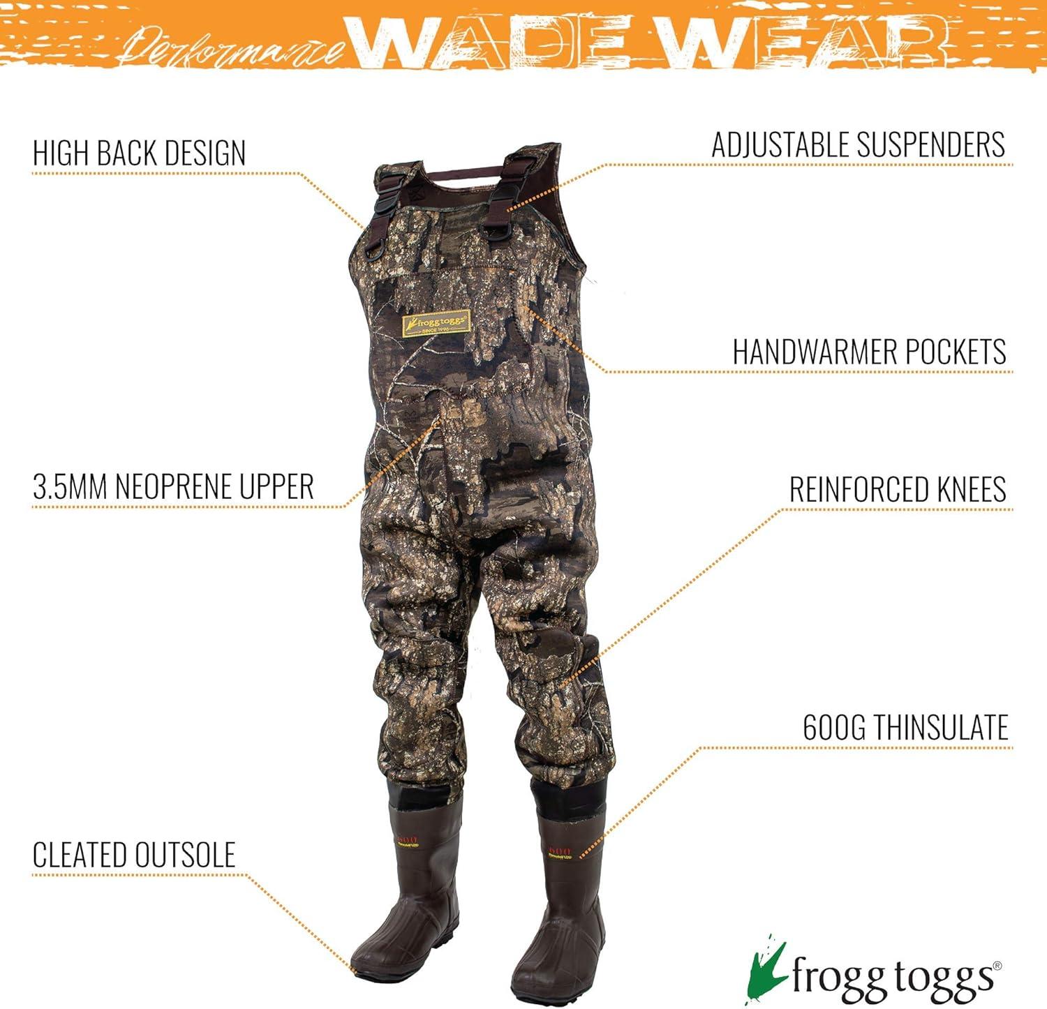 image:imageFROGG TOGGS Amphib Neoprene Bootfoot Waterproof Fishing Camo Chest Wader for FishingRealtree Timber