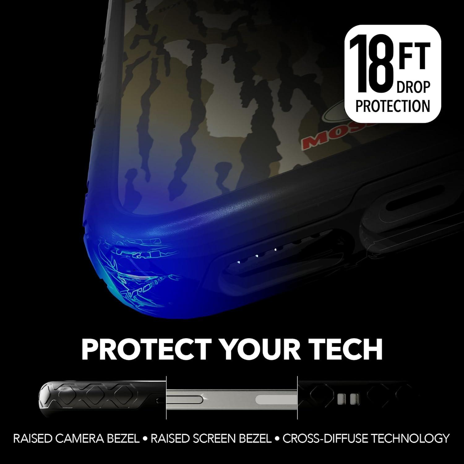 image:imagecellhelmet Mossy Oak Agua Seafoam DualLayer Case in Slate Blue Designed for iPhone XR Shock amp Drop Proof Durable As Seen on Shark TankBottomland Orig Onyx Black