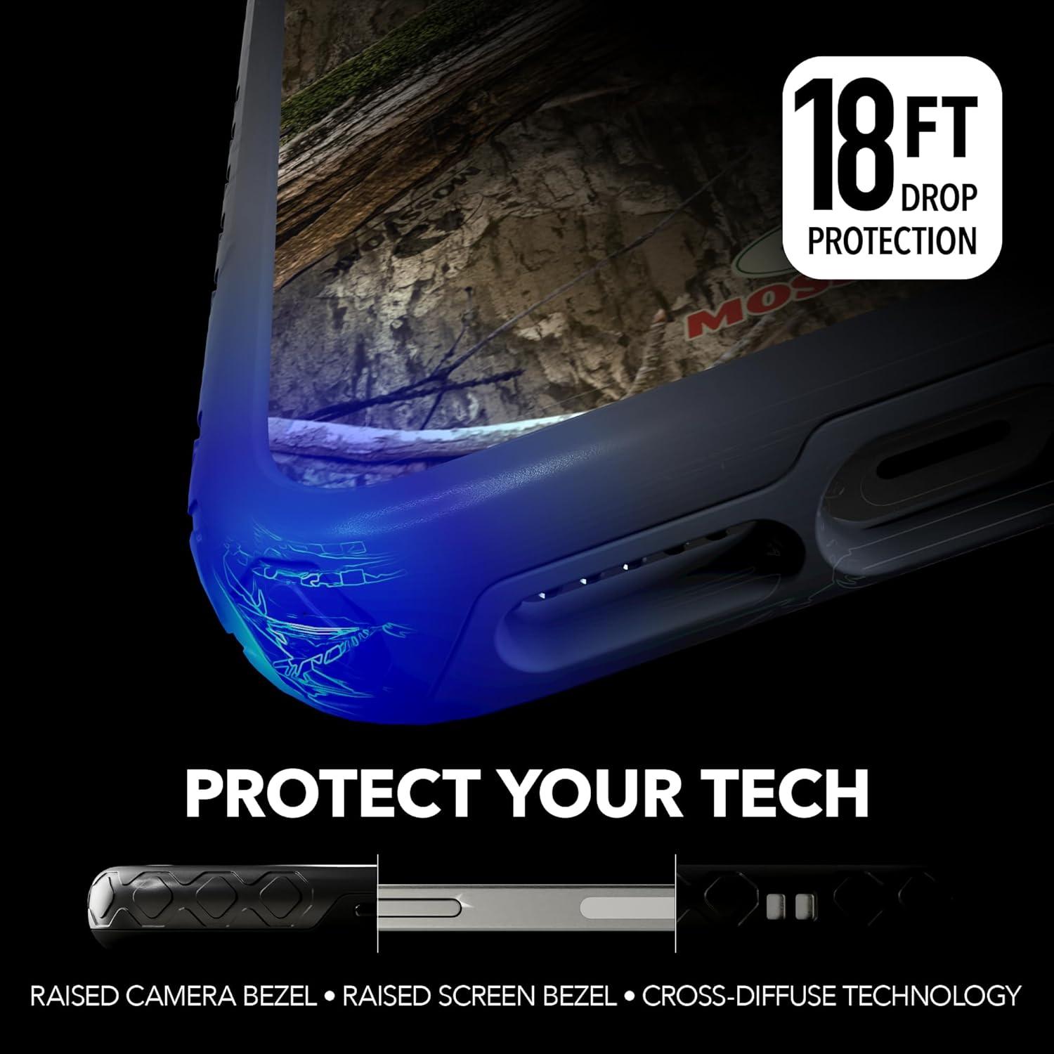 image:imagecellhelmet Mossy Oak Agua Seafoam DualLayer Case in Slate Blue Designed for iPhone XR Shock amp Drop Proof Durable As Seen on Shark TankCountry DNA Slate Blue