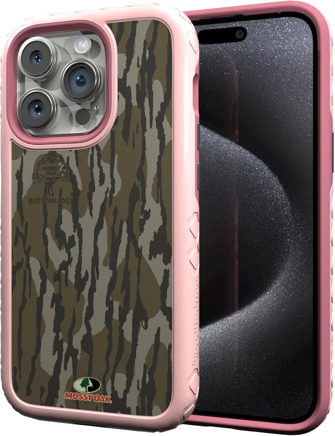 image:imagecellhelmet Mossy Oak Terra Gila DualLayer Case in Gray Designed for iPhone 13 Pro Max Shock amp Drop Proof Durable As Seen on Shark TankBottomland Orig Pink Magnolia