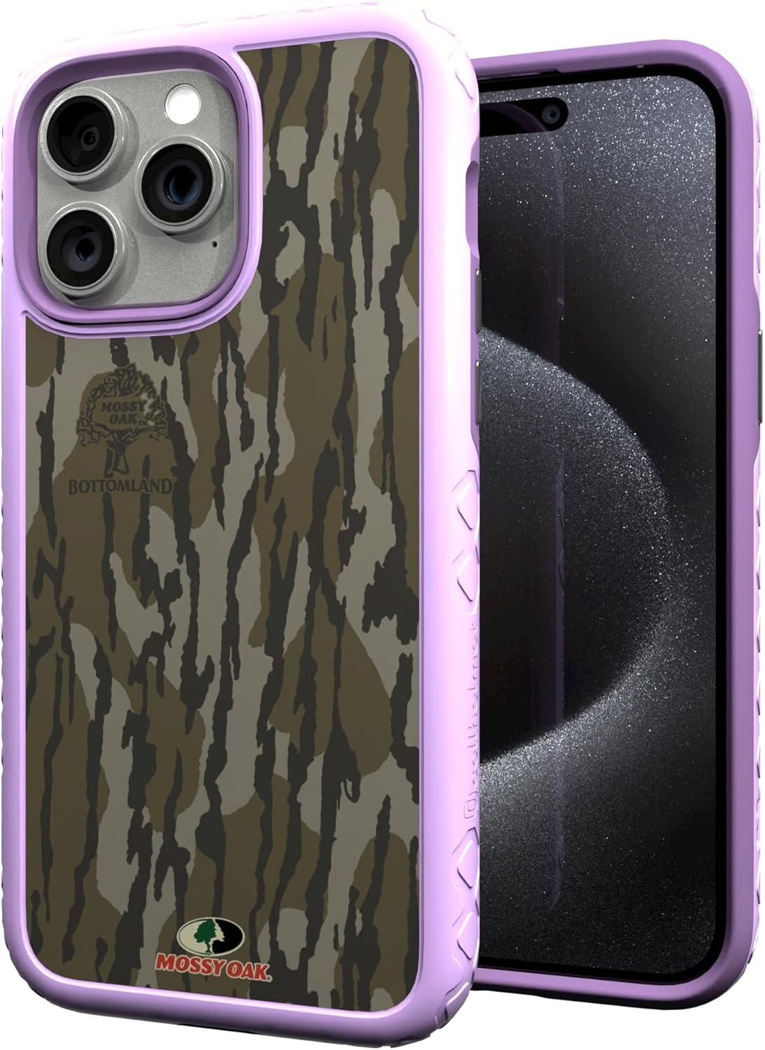 image:imagecellhelmet Mossy Oak Terra Gila DualLayer Case in Gray Designed for iPhone 13 Pro Max Shock amp Drop Proof Durable As Seen on Shark TankBottomland Orig Lilac Blossom Purple