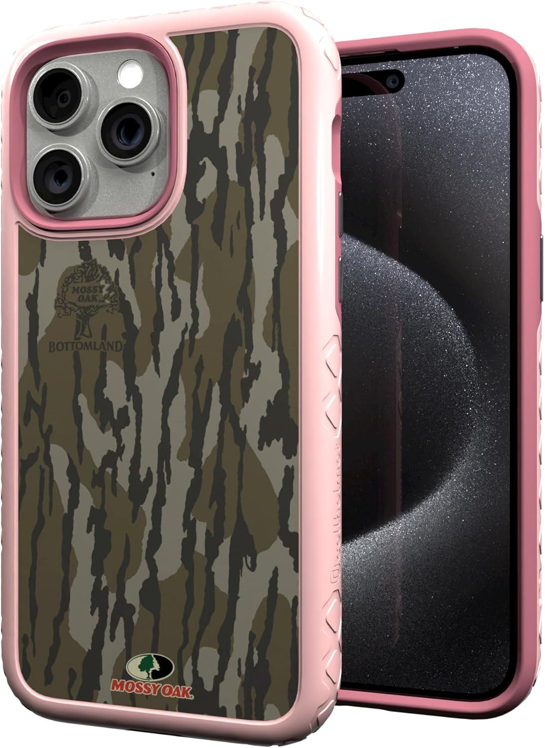 image:imagecellhelmet Mossy Oak Terra Gila DualLayer Case in Gray Designed for iPhone 13 Pro Max Shock amp Drop Proof Durable As Seen on Shark TankBottomland Orig Pink Magnolia