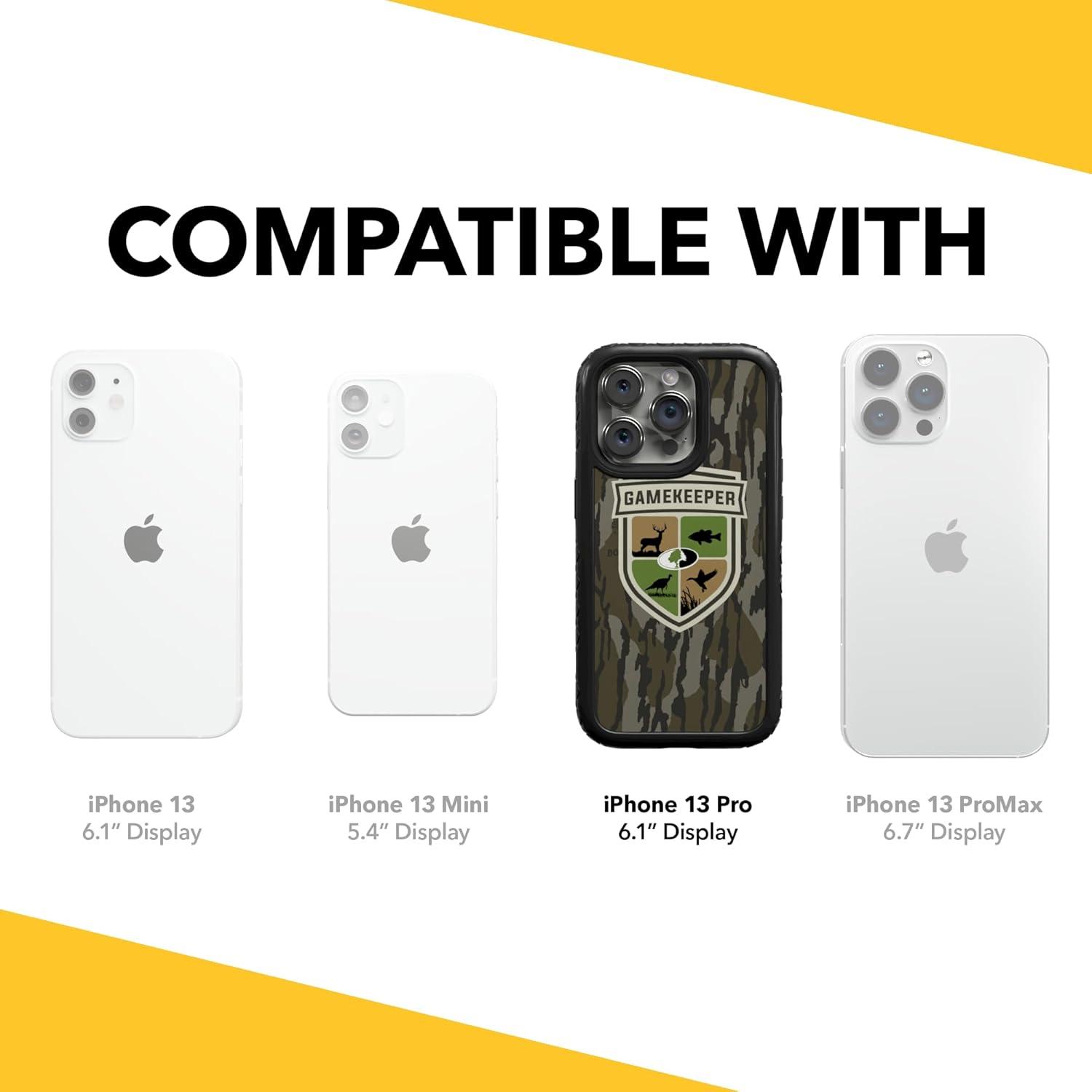 image:imagecellhelmet Mossy Oak Terra Gila DualLayer Case in Gray Designed for iPhone 13 Pro Max Shock amp Drop Proof Durable As Seen on Shark TankGAMEKEEPER Onyx Black