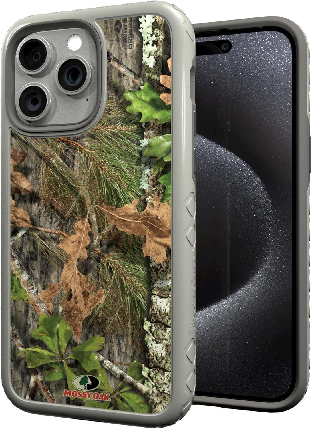 image:imagecellhelmet Mossy Oak Terra Gila DualLayer Case in Gray Designed for iPhone 13 Pro Max Shock amp Drop Proof Durable As Seen on Shark TankObsession Gray