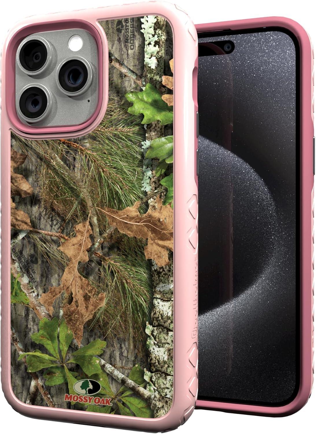 image:imagecellhelmet Mossy Oak Terra Gila DualLayer Case in Gray Designed for iPhone 13 Pro Max Shock amp Drop Proof Durable As Seen on Shark TankObsession Pink Magnolia