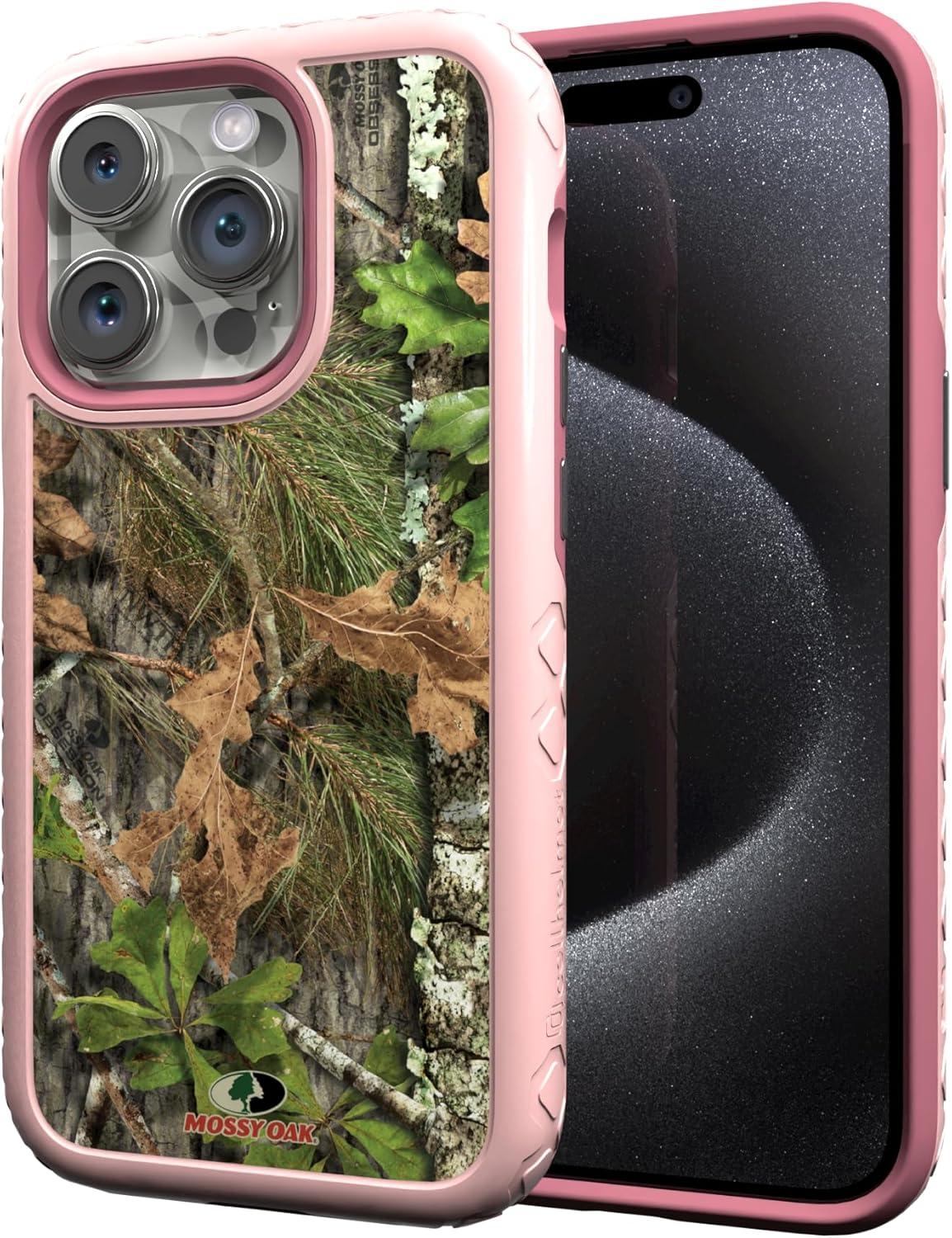 image:imagecellhelmet Mossy Oak Terra Gila DualLayer Case in Gray Designed for iPhone 13 Pro Max Shock amp Drop Proof Durable As Seen on Shark TankObsession Pink Magnolia
