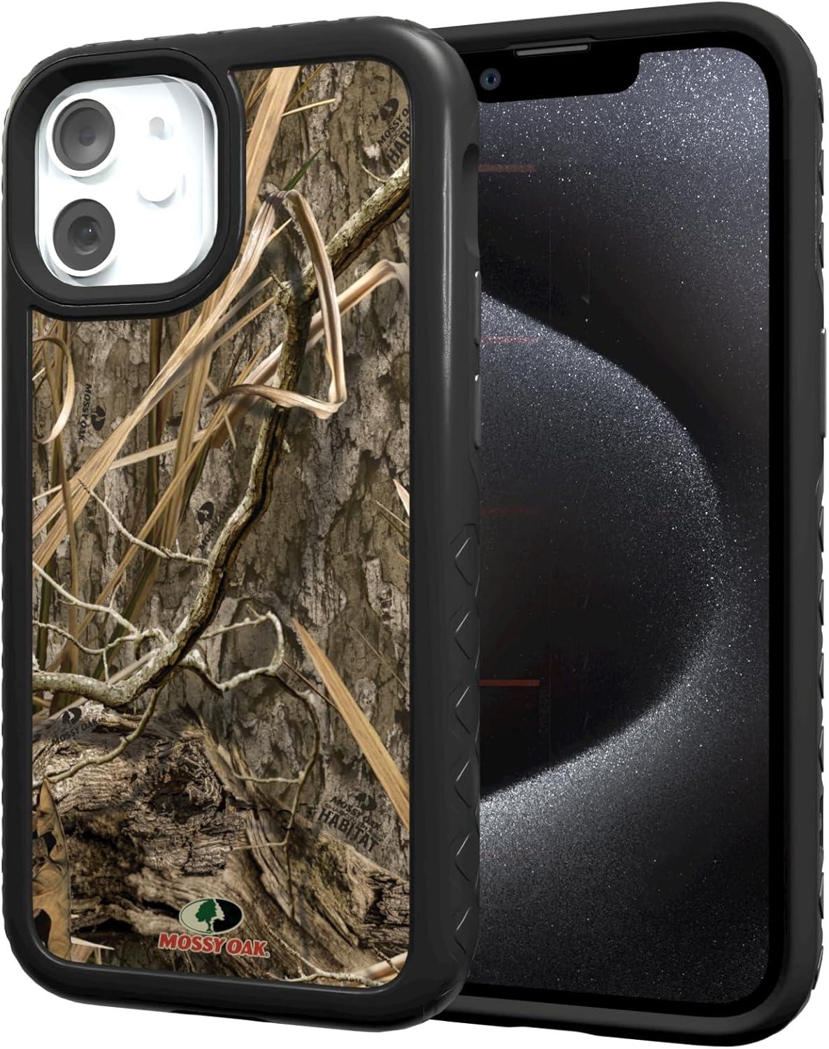 image:imagecellhelmet Mossy Oak Terra Gila DualLayer Case in Gray Designed for iPhone 13 Pro Max Shock amp Drop Proof Durable As Seen on Shark TankShadow Grass Onyx Black