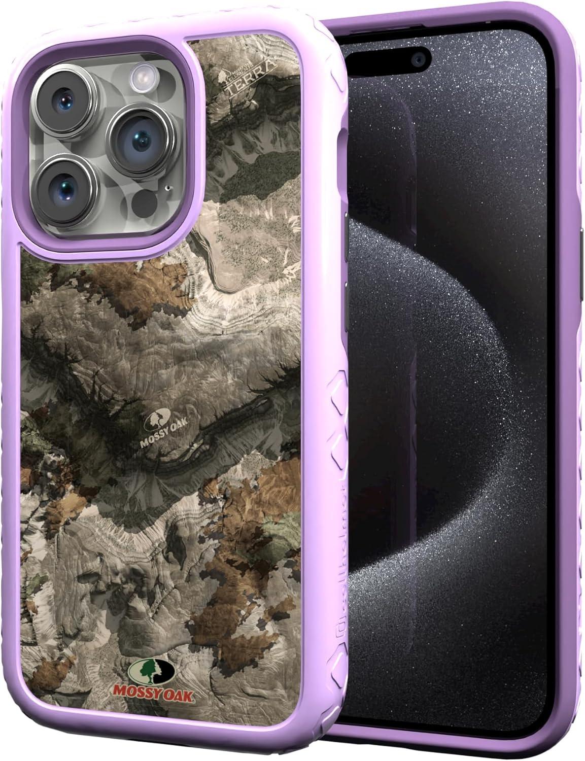 image:imagecellhelmet Mossy Oak Terra Gila DualLayer Case in Gray Designed for iPhone 13 Pro Max Shock amp Drop Proof Durable As Seen on Shark TankTerra Gila Lilac Blossom Purple