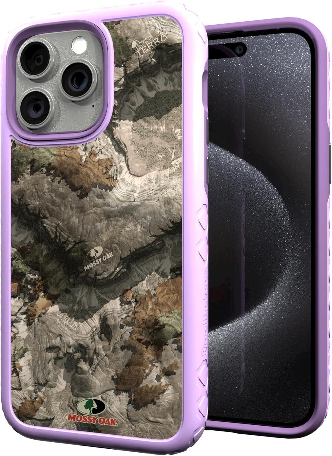 image:imagecellhelmet Mossy Oak Terra Gila DualLayer Case in Gray Designed for iPhone 13 Pro Max Shock amp Drop Proof Durable As Seen on Shark TankTerra Gila Lilac Blossom Purple