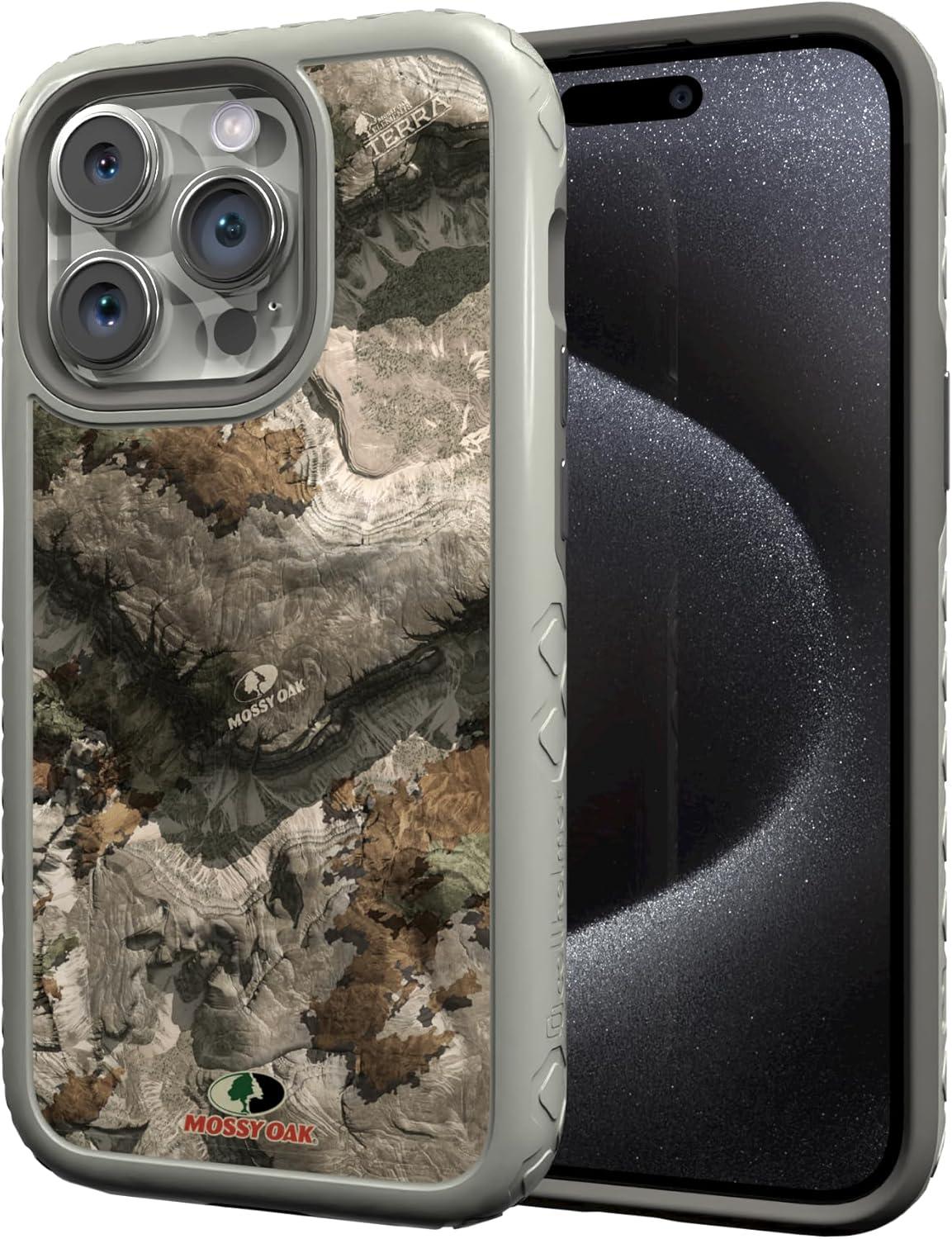 image:imagecellhelmet Mossy Oak Terra Gila DualLayer Case in Gray Designed for iPhone 13 Pro Max Shock amp Drop Proof Durable As Seen on Shark TankTerra Gila Gray