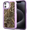 cellhelmet Mossy Oak | Terra Gila | Dual-Layer Case in Gray Designed for iPhone 13 Pro Max Shock & Drop Proof – Durable | As Seen on Shark Tank(Shadow Grass | Lilac Blossom Purple)
