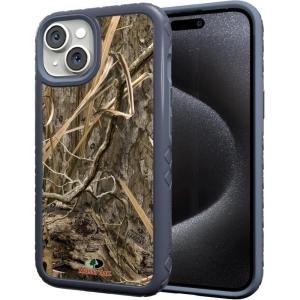 cellhelmet Mossy Oak | Terra Gila | Dual-Layer Case in Gray Designed for iPhone 13 Pro Max Shock & Drop Proof – Durable | As Seen on Shark Tank(Shadow Grass | Slate Blue)