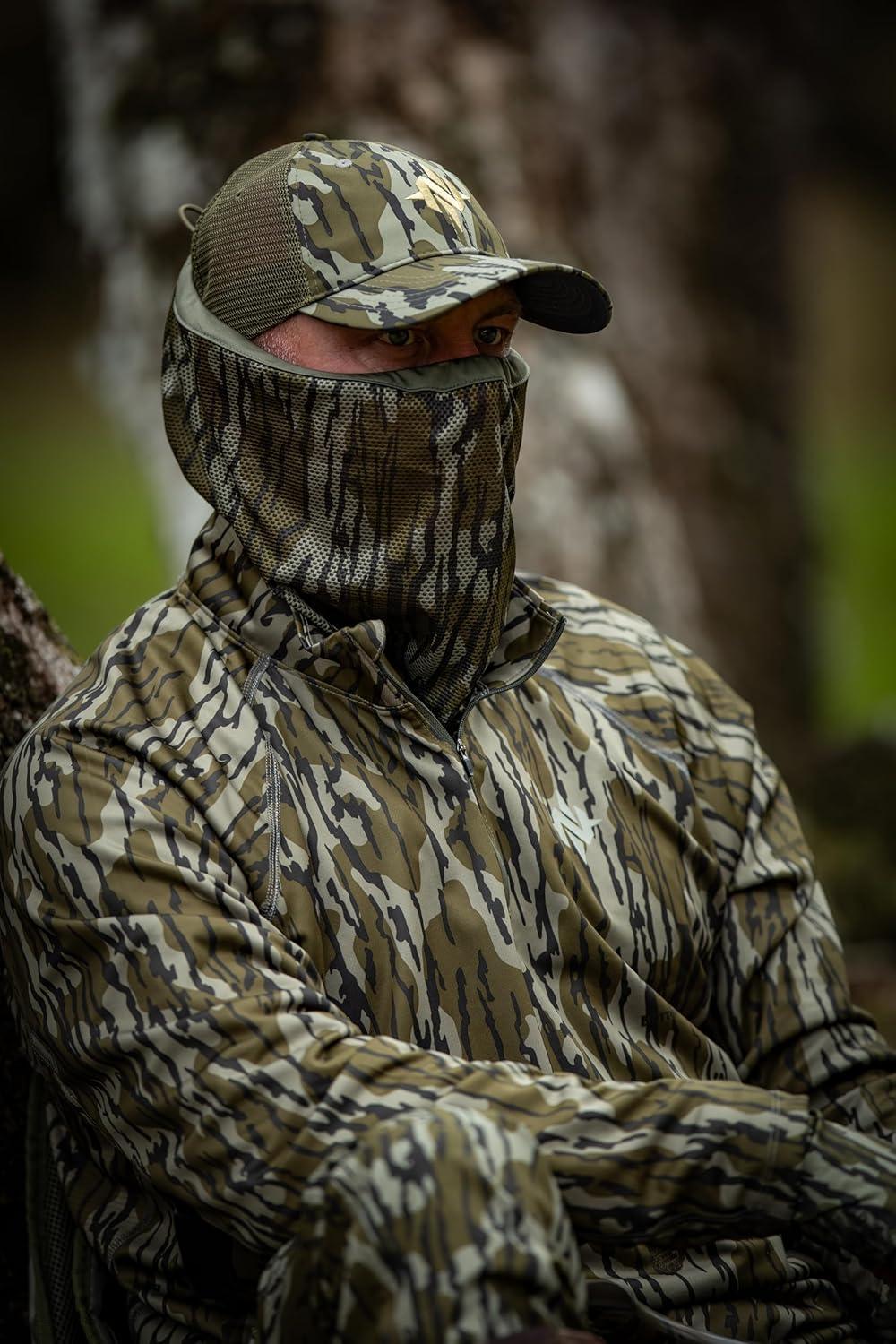 image:imageNomad Mens Mirage 14 Zip Performance Hunting Pullover ShirtMossy Oak Bottomland
